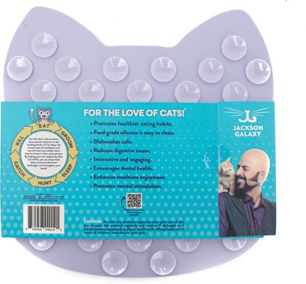 Show full view: Jackson Galaxy Mmmeow Mat Non-skid Silicone Cat Feeder, 1-cup, Lavender slide 2 of 9