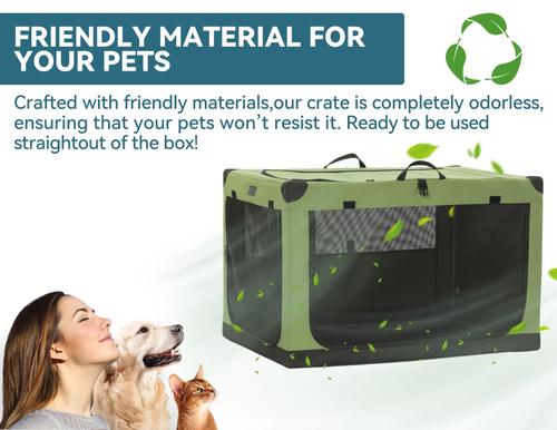 Show full view: Petsfit Soft Sided 3-Door Collapsible Dog Crate, Green, Small slide 7 of 7
