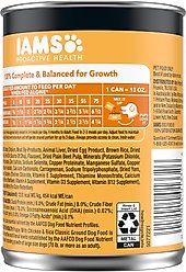 Iams ProActive Health Classic Ground with Chicken & Rice Puppy Canned Wet Dog Food, 13-oz can, case of 12 slide 2 of 8