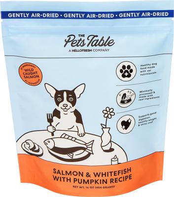 Show full view: The Pets Table Beef & Berries + Chicken & Sweet Potato + Salmon & Whitefish with Pumpkin Grain-Free Air-Dried Dog Food, 16-oz bag, pack of 3 slide 8 of 9