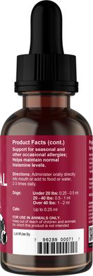 Show full view: Animal Essentials Seasonal Allergy Herbal Formula Dog & Cat Supplement, 1-fl oz bottle slide 4 of 5