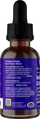 Show full view: Animal Essentials Mushroom Defense Immune Support Dog & Cat Supplement, 2-fl oz bottle slide 3 of 5