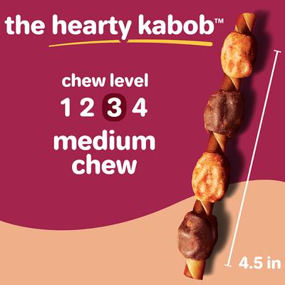 Show full view: Hartz Oinkies Hearty Kabobs with 100% Real Chicken & Duck Carrot & Sweet Potato Rawhide-Free Natural Dog Treats, 6 count slide 7 of 12