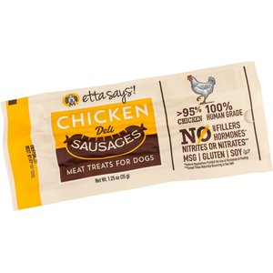 Etta Says! Chicken Deli Sausages Human Grade Jerky Dog Treats, 1 count
