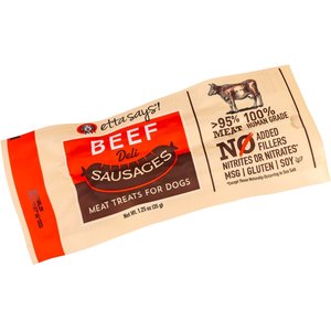 Etta Says! Beef Deli Sausages Human Grade Jerky Dog Treats, 1.25-oz pack