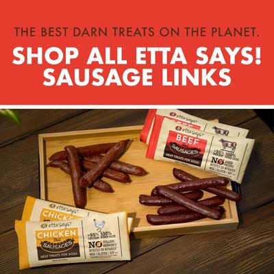 Show full view: Etta Says! Beef Deli Sausages Human Grade Jerky Dog Treats, 1.25-oz pack slide 9 of 10