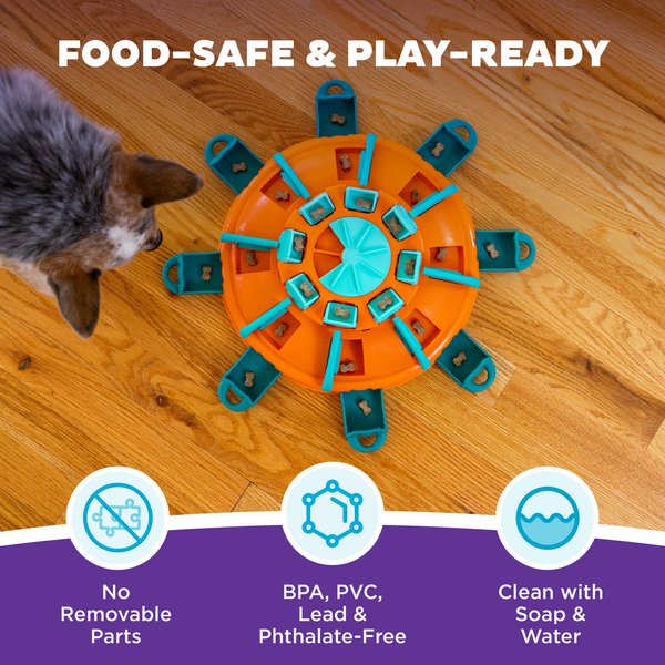 Nina Ottosson by Outward Hound Tower of Treats Dog Treat Puzzle, Orange
