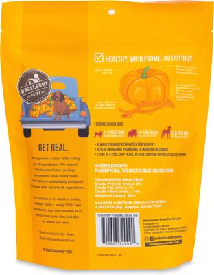 Show full view: Wholesome Pride Pet Treats Pumpkin Slices Dehydrated Dog Treats, 5-oz bag slide 3 of 11