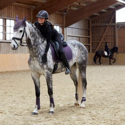 Show full view: Horze Adepto All Purpose Saddle Pad, Blackcurrant Purple, Horse slide 4 of 7