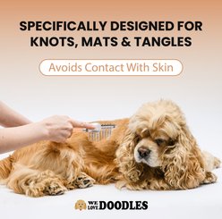 We Love Doodles Dog Grooming Bundle: Detangler Spray, Mango Scent, 16-fl oz bottle + Dematting Rake Comb slide 2 of 9