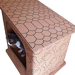 PetPro Modern Indoor Corrugated Cardboard Cat House slide 2 of 9