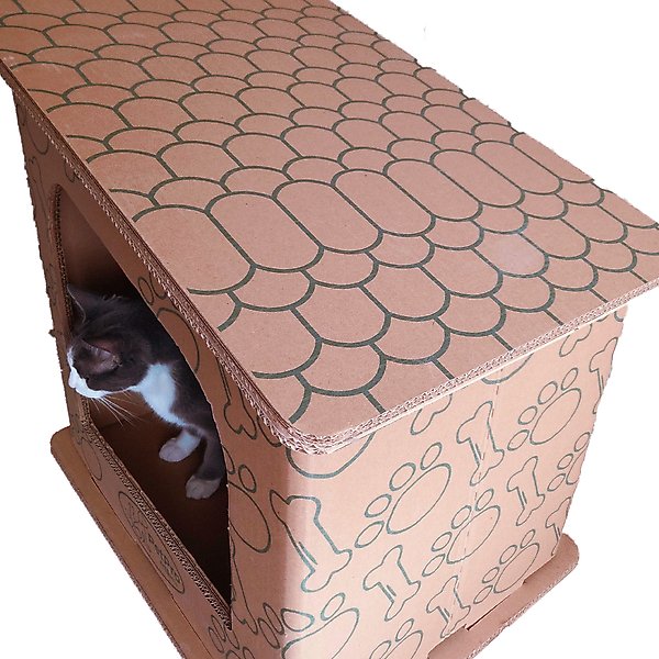 Show full view: PetPro Modern Indoor Corrugated Cardboard Cat House slide 9 of 9