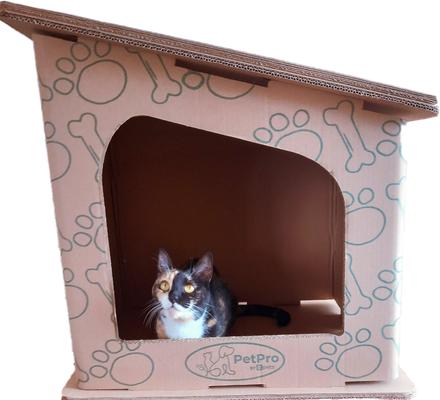 Show full view: PetPro Modern Indoor Corrugated Cardboard Cat House slide 8 of 9