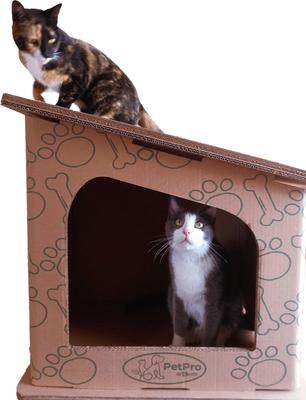 Show full view: PetPro Modern Indoor Corrugated Cardboard Cat House slide 6 of 9