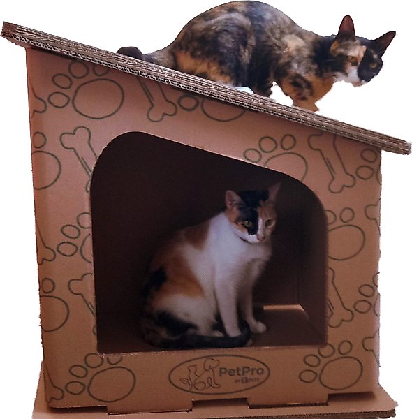 Show full view: PetPro Modern Indoor Corrugated Cardboard Cat House slide 3 of 9