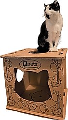PetPro Indoor Corrugated Cardboard Cat House with Scratcher