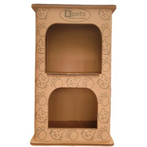 PetPro 2-Floor Indoor Corrugated Cardboard Cat House