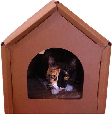 Show full view: PetPro Indoor Corrugated Cardboard Cat House, Large slide 8 of 9