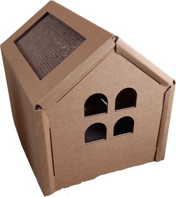 Show full view: PetPro Indoor Corrugated Cardboard Cat House, Large slide 2 of 9