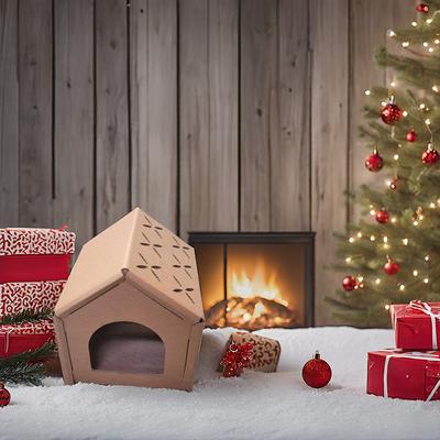 Show full view: PetPro Indoor Corrugated Cardboard Cat House, Small slide 6 of 8