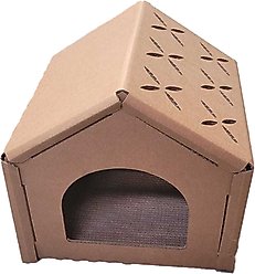 PetPro Indoor Corrugated Cardboard Cat House, Small slide 2 of 7