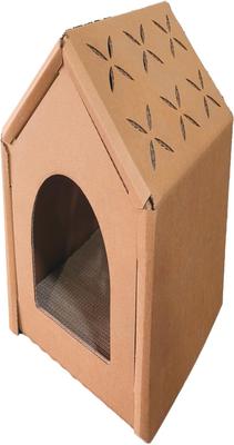 Show full view: PetPro Indoor Corrugated Cardboard Cat House, Small slide 4 of 8