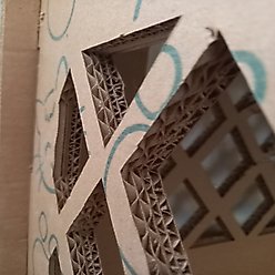 PetPro Castle Indoor Corrugated Cardboard Cat House slide 2 of 7
