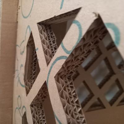 Show full view: PetPro Castle Indoor Corrugated Cardboard Cat House slide 7 of 8