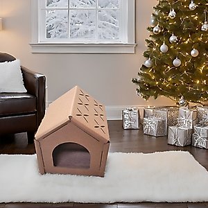 PetPro Indoor Corrugated Cardboard Cat House, Small