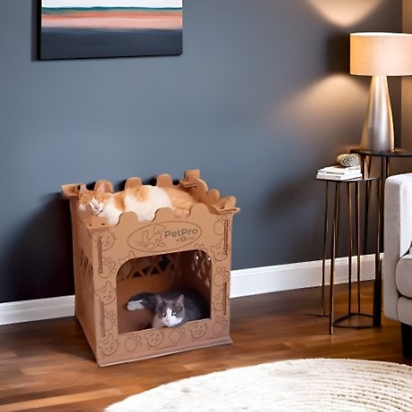 Show full view: PetPro Castle Indoor Corrugated Cardboard Cat House slide 7 of 7