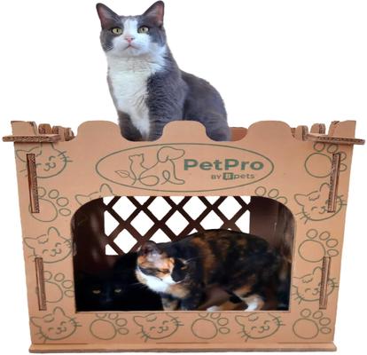 Show full view: PetPro Castle Indoor Corrugated Cardboard Cat House slide 3 of 8