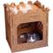 Show in main carousel: PetPro Castle Indoor Corrugated Cardboard Cat House slide 1 of 8