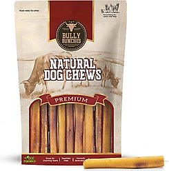 Bully Bunches 6-inch Thick Bully Sticks Dog Treats, 20 count