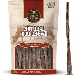 Bully Bunches 12-inch Beef Flavor Natural Jerky Sticks Dog Treats, 50 count