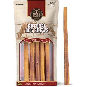 Bully Bunches 12-inch Standard Bully Sticks Dog Treats, 5 count
