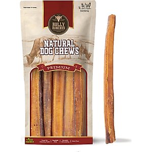 Bully Bunches 12-inch Thick Bully Sticks Dog Treats, 5 count
