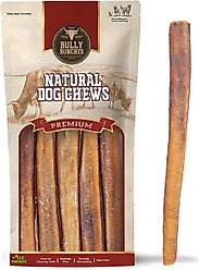 Bully Bunches 12-inch Jumbo Bully Sticks Dog Treats, 5 count
