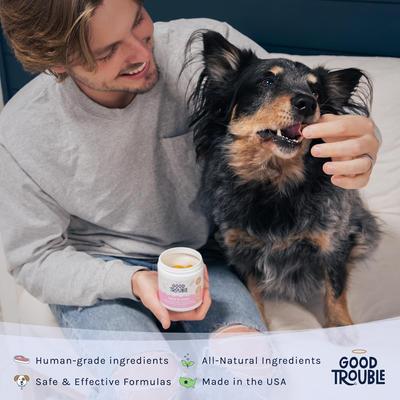 Show full view: Good Trouble Skin & Coat Chew Supplement for Dogs, 30 count slide 6 of 8