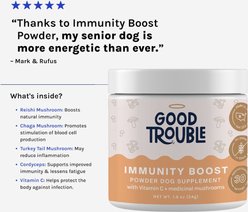 Good Trouble Immunity Boost Mushroom Powder Supplement for Dogs, 1.9-oz tub slide 2 of 5