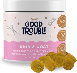 Good Trouble Skin & Coat Chew Supplement for Dogs, 30 count
