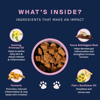 Show full view: Good Trouble Skin & Coat Chew Supplement for Dogs, 30 count slide 4 of 8