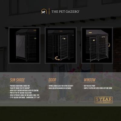 Show full view: Win World Pet Gazebo Dog & Cat Kennel, Black, 5-ft slide 8 of 10
