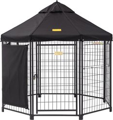 Win World Pet Gazebo Dog & Cat Kennel, Black, 5-ft
