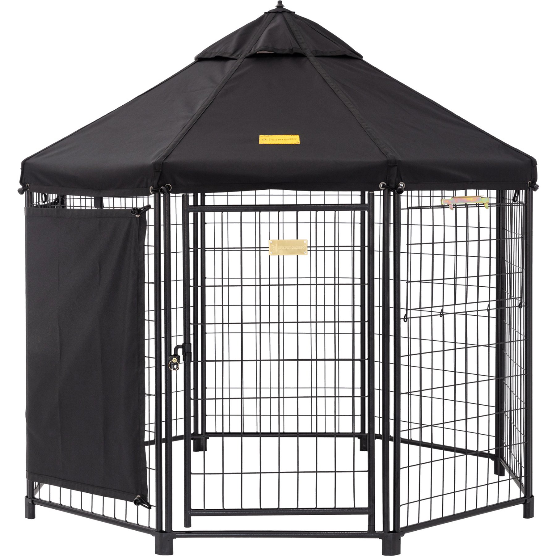 Win World Pet Gazebo Dog & Cat Kennel, Black, 5-ft