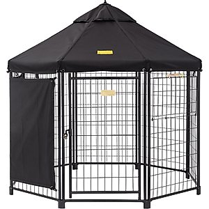 Win World Pet Gazebo Dog & Cat Kennel, Black, 5-ft