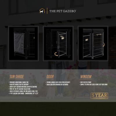 Show full view: Win World Pet Gazebo Dog & Cat Kennel, Black, 4-ft slide 8 of 9