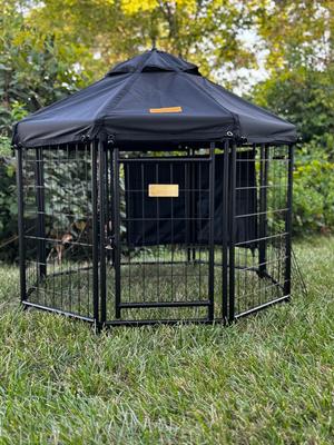 Show full view: Win World Pet Gazebo Dog & Cat Kennel, Black, 4-ft slide 2 of 9