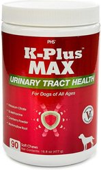K-Plus MAX Urinary Tract Health Soft Chew Supplement for Dogs, 90 count