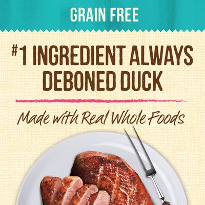 Show full view: Merrick Lil' Plates Grain-Free Small Breed Wet Dog Food Dainty Duck Medley, 3.5-oz tub, case of 12 slide 7 of 13