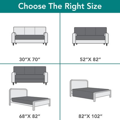 Show full view: PetAmi Waterproof Non-Skid Back Furniture Protector Cover, Blue, 100 x 82-in slide 5 of 10